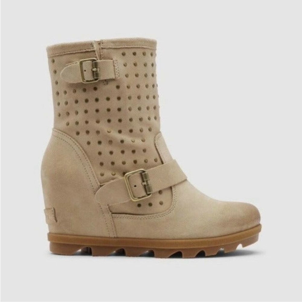 GUC Sorel Joan of Arctic Wedge II Studded Boots - US Size 8 - Picture 2 of 15